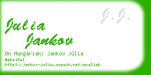 julia jankov business card